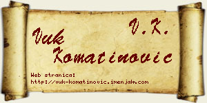 Vuk Komatinović vizit kartica